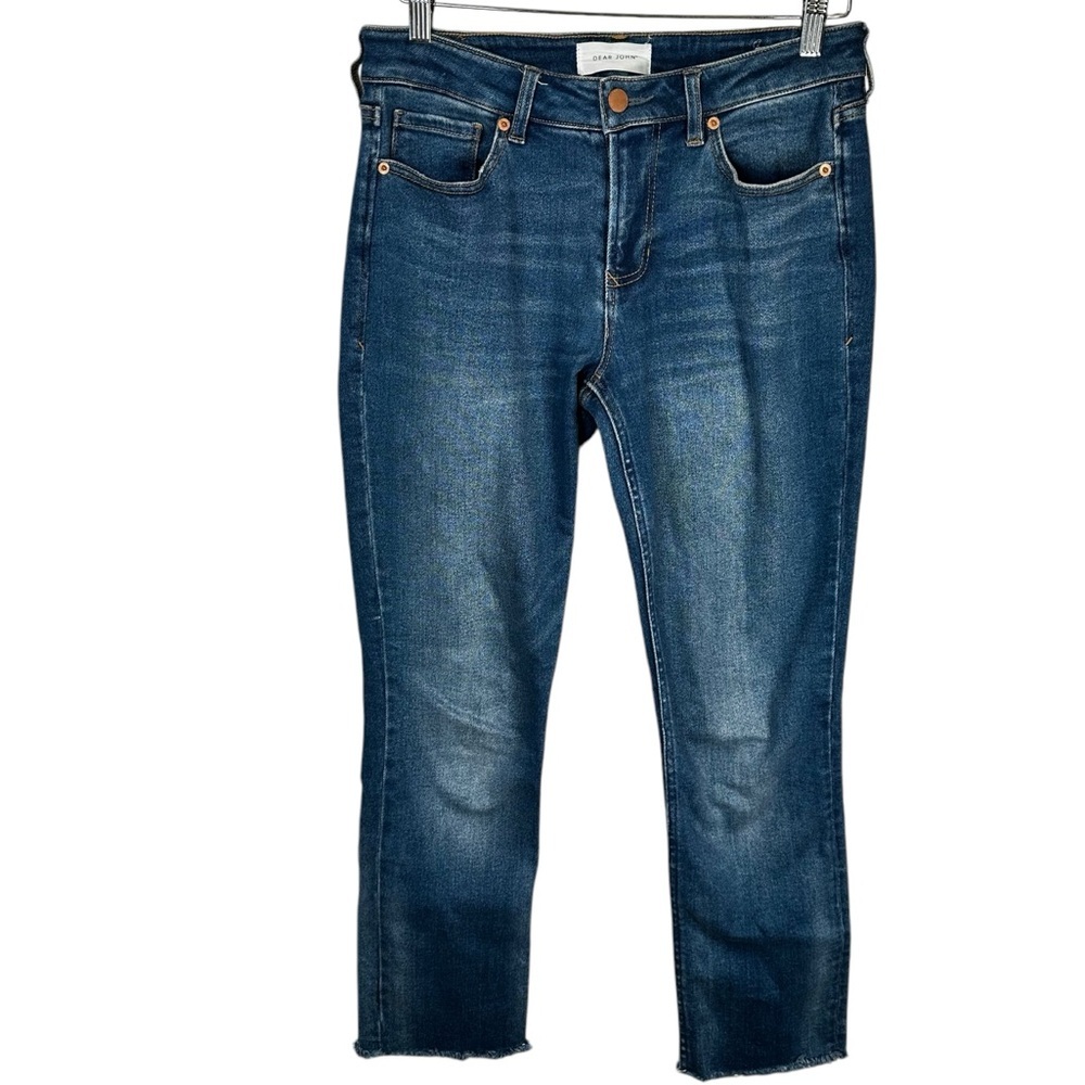 Dear John Blaire Straight Blue Jeans Women’s Size 27 Creased Classic Fit Casual